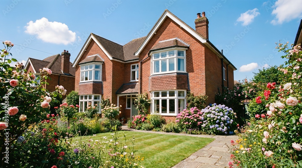 An image of a house in summer.